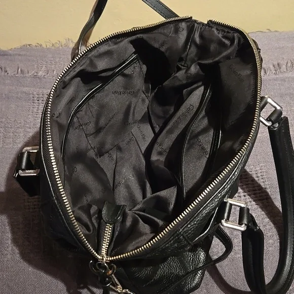 Calvin Klein Soft Leather Barrel Satchel - Picture 7 of 7